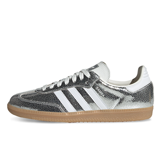 Adidas Samba OG Silver Metallic Cracked Leather