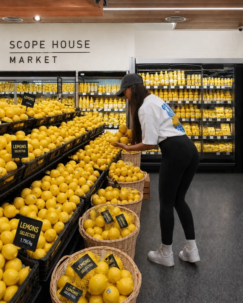 The lemon aisle of Scope House Market